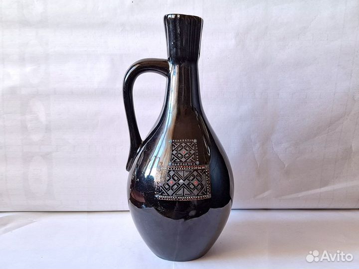 Керамический кувшин ваза с ручкой СССР, с дефектом
