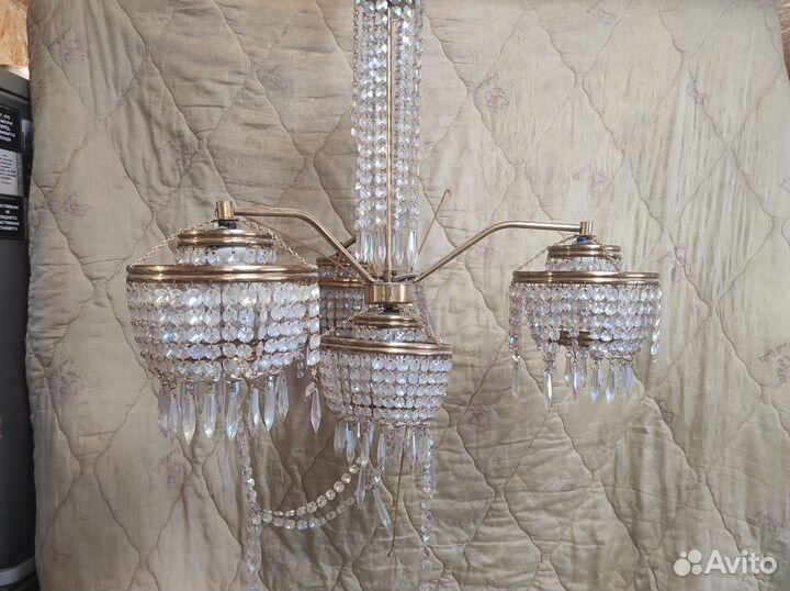 Хрустальная люстра СССР Чехословакия