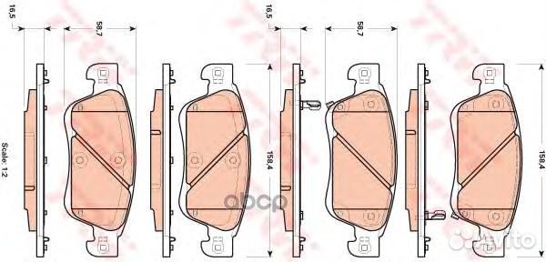 Колодки тормозные дисковые перед GDB3503 TRW