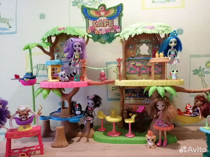 Enchantimals джунгли кафе, куклы, наборы