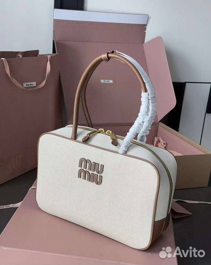 Сумка С ручками MIU MIU белая
