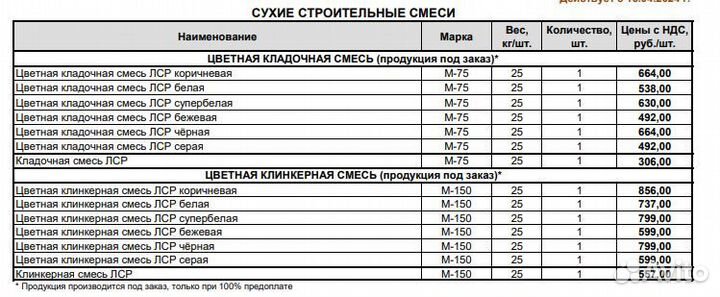 Цветная кладочная смесь