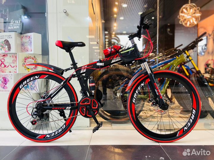 Велосипед складной 26 красный