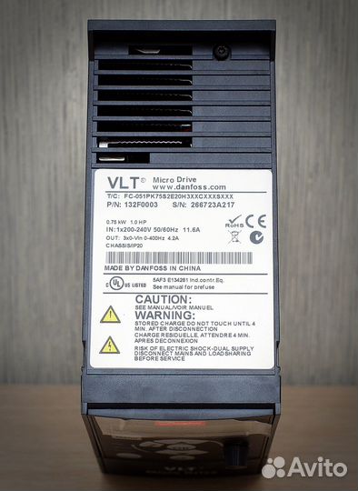 Danfoss VLT Micro Drive FC 51 0,75 кВт (1 фаза)