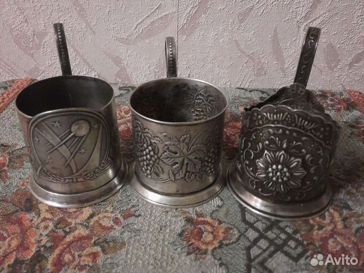 Подстаканники мельхиор СССР