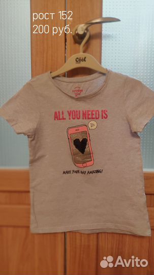 Футболки для девочки рост 152