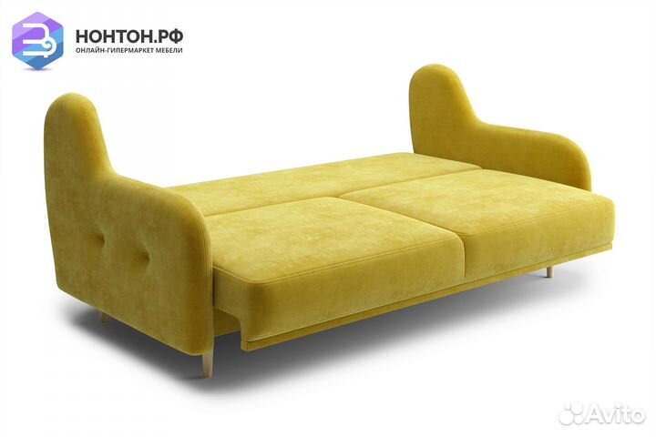 Диван книжка Глосс горчичный