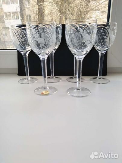 Фужеры хрустальные СССР и рюмочки