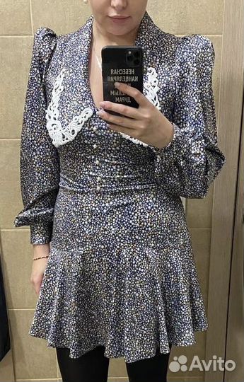 Платье с отложным воротником toptop l