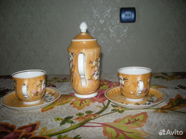 Кофейная пара рижский фарфор RPR кофейный дуэт 70е