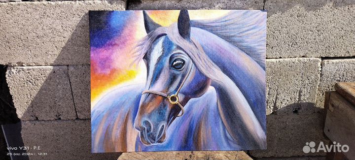 Лошадь акрилом