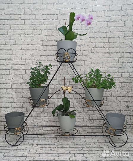 Подставка для цветов напольная, металлическая