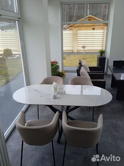 Стол под мрамор из керамогранита Лофт