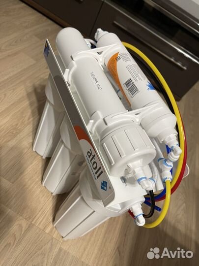 Установка фильтра для воды. Atoll, Барьер, Гейзер