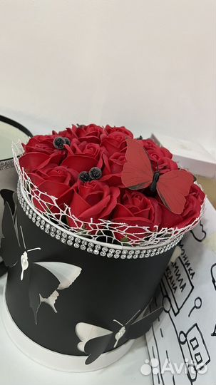 Букет из мыльных роз