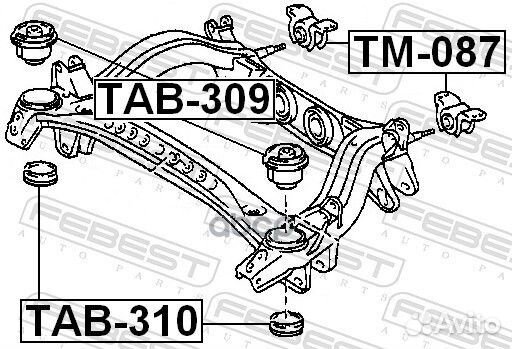 Подушка задней рамы toyota mark 2/chaser/cresta