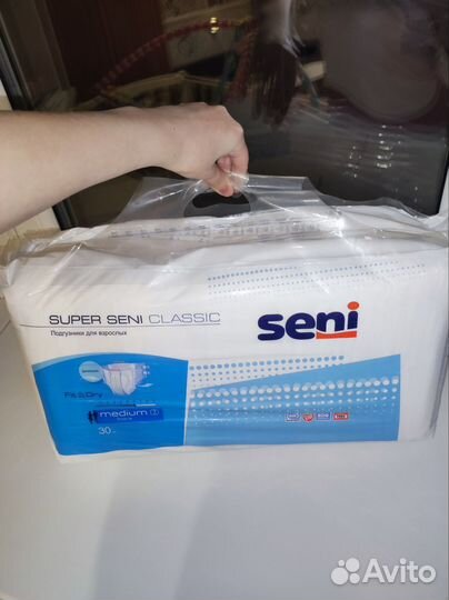 Памперсы для взрослых seni medium 2, 6 капель