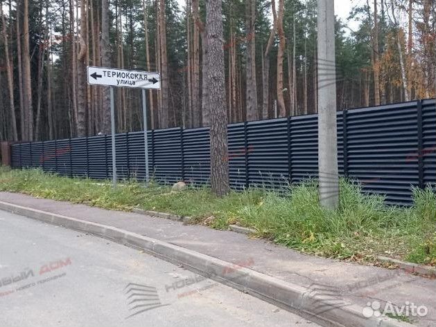 Забор жалюзи металлический