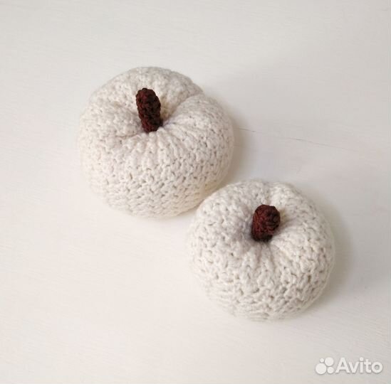 Вязаная тыква для декора, хеллоуин, игрушка