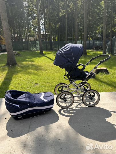 Коляска 2 в 1 Adbor Marsel Classic Navy Blue