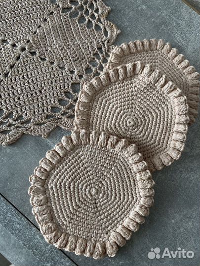 Салфетки ручной работы, набор 3 шт