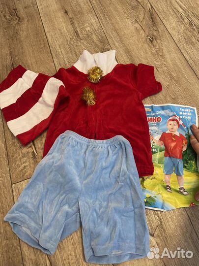 Новогодний костюм для мальчика буратино