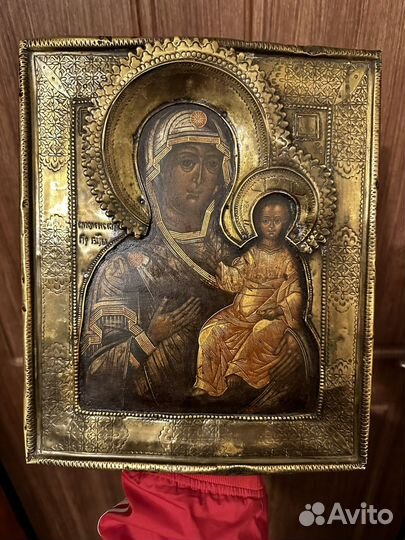Икона Смоленская богородица 30х25 см