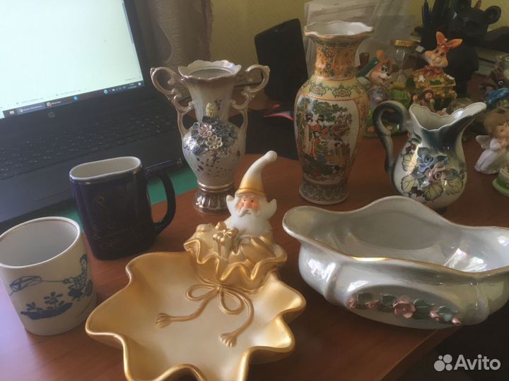Ложки сувенирные, вазы фарфор ссср,чайные пары
