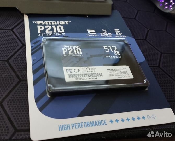 SSD диск patriot 512гб (новый)