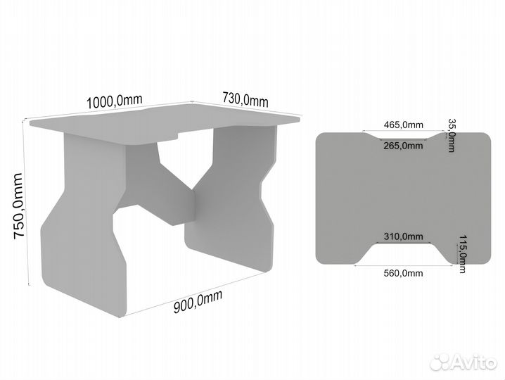 Стол 100х73 компьютерный\игровой