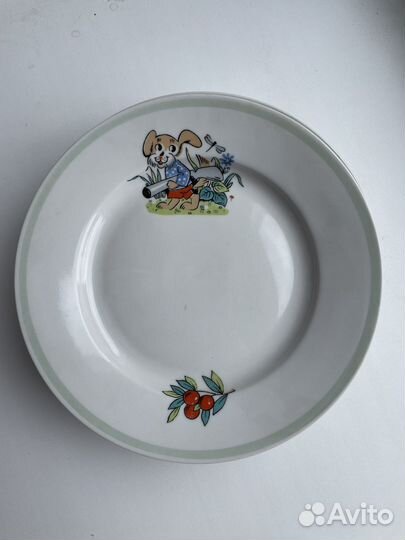 Тарелки фарфор СССР (Дулево) с детским рисунком