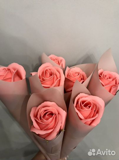 Мыльные розы по штучно