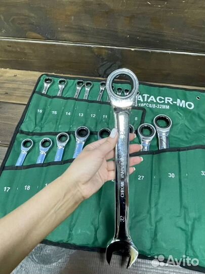 Набор ключей накидной-гаечный 18\ 8.8-32mm