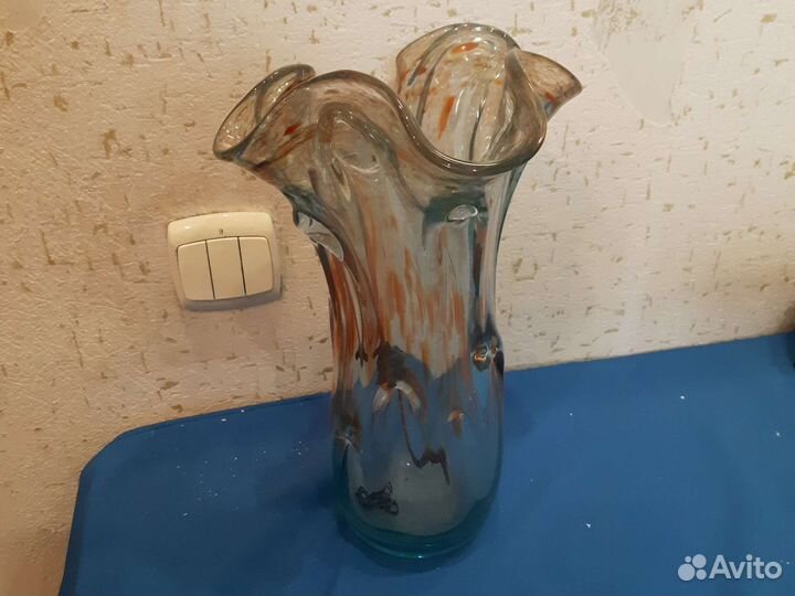 Ваза цветное стекло СССР