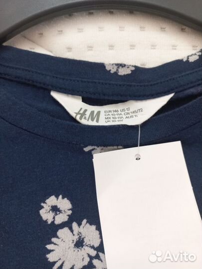 Джинсы+футболка для девочки H&M новый