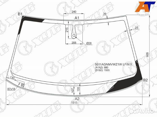 Стекло лобовое audi A6