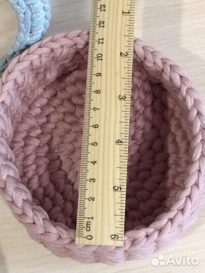 Корзинка из трикотажной пряжи