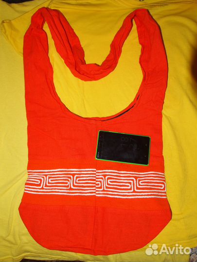 Хобо) Рыжая тайская дамская сумка