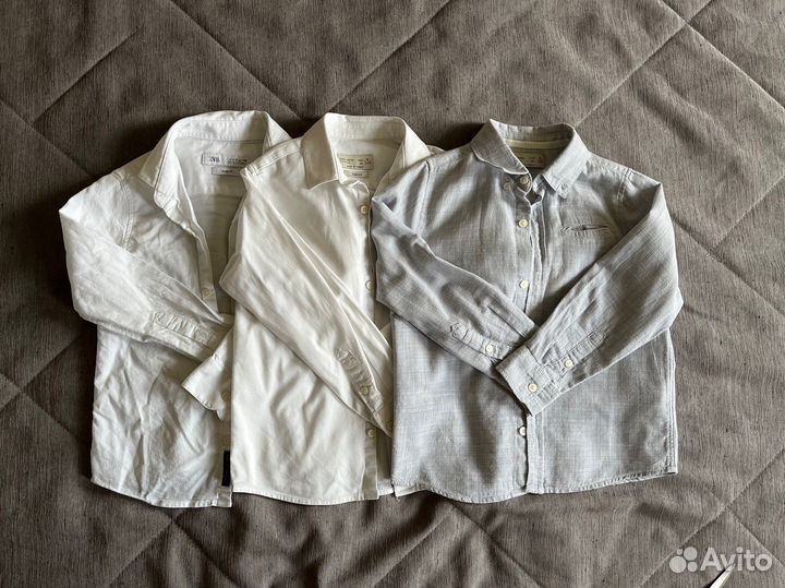 3 рубашки Zara 116 на мальчика