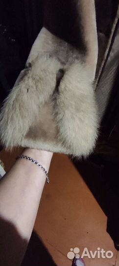Шуба мутоновая с капюшоном 46 48 размер