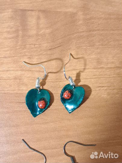 Серьги из глины