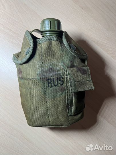 Фляга армейская с котелком в чехле