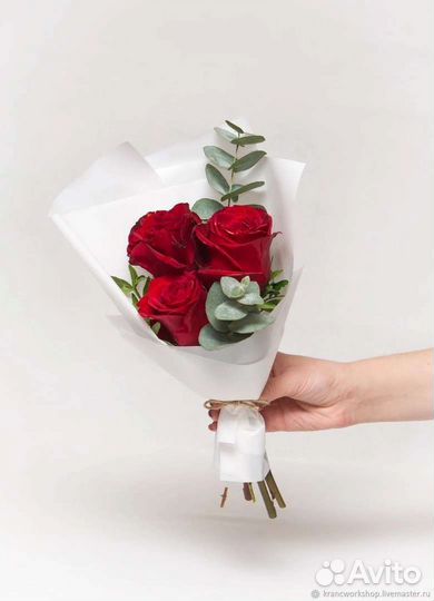 Цветы розы букет