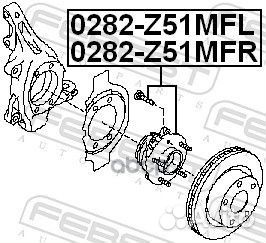 Ступица передн левая nissan murano Z51 2007-201