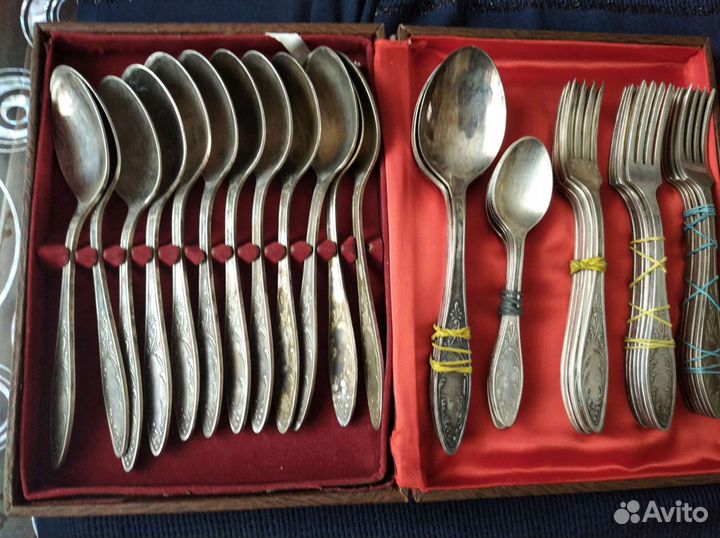 Мельхиор СССР Пламя,Дубок, Троянда, Фаберже