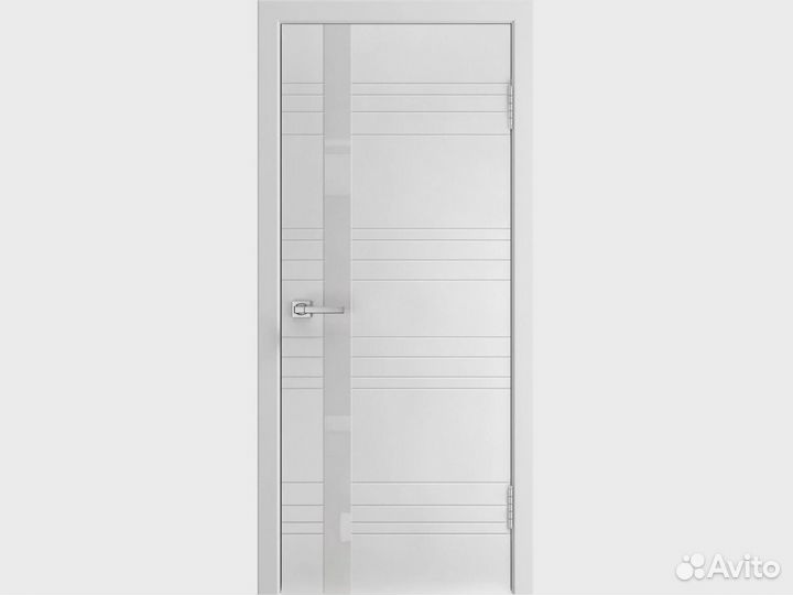 Межкомнатная дверь эмаль A-1 белая со стеклом