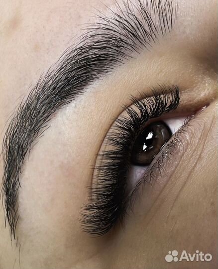 Наращивание ресниц+ламинирование ресниц и бровей