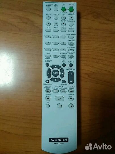 Пульт Sony RM-AAU002 для домашнего кинотеатра