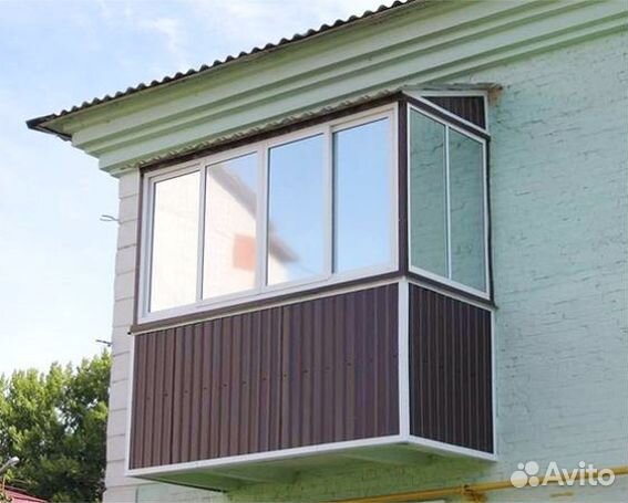 Крыша из профнастила для балконов