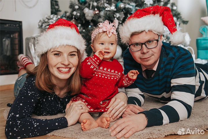 Фотосессия в студии новогодняя